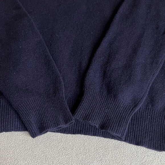 Polo Ralph Lauren Sweater Size Large L Lamb's Wool V-Neck Blue - Picture 13 of 14